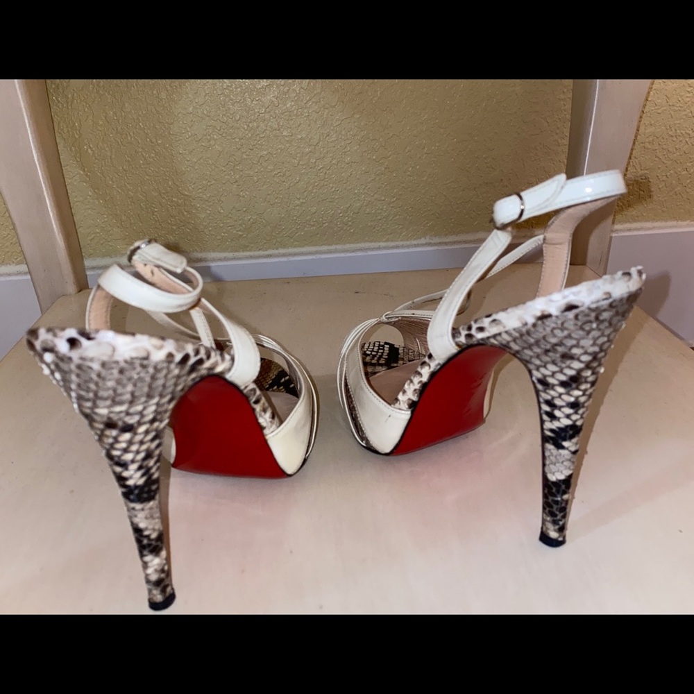 Authentic Christian Louboutin Python Sandals - image 2